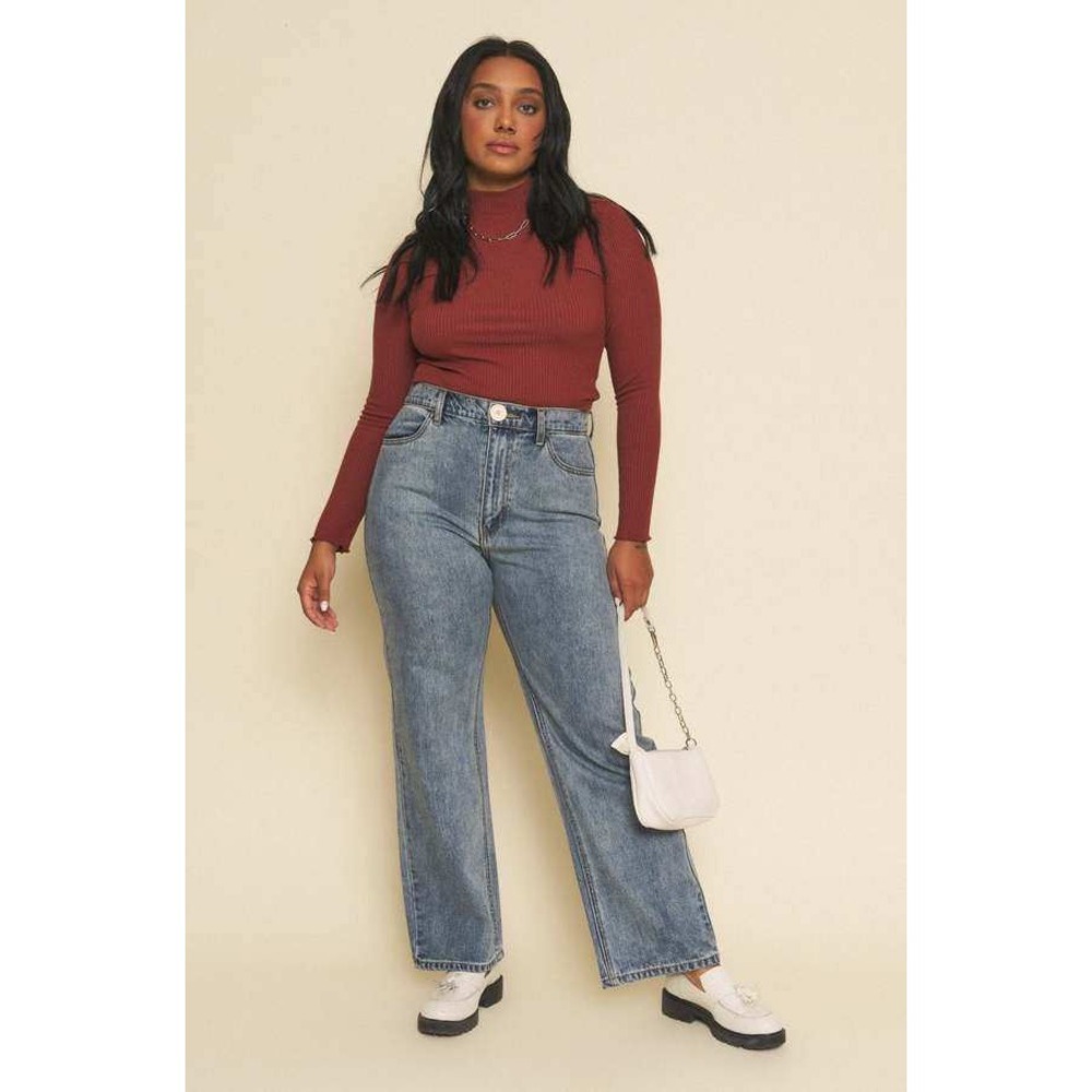 Whimsy + Row Jeans Womens 27 Farrah Straight Leg Organic Cotton Blue Medium Wash
